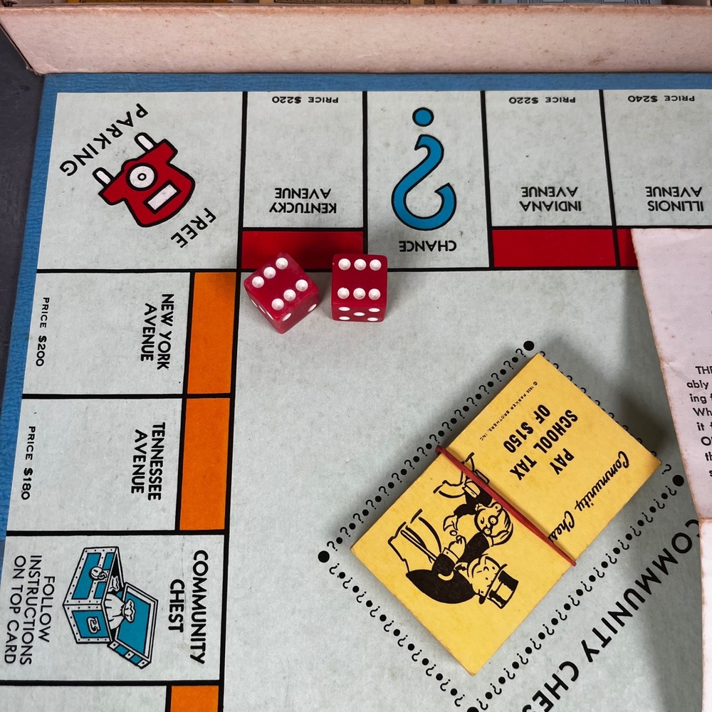 1961 Edition Monopoly Board Game Parker Brothers Real Estate Game MCM Complete! - Picture 4 of 16